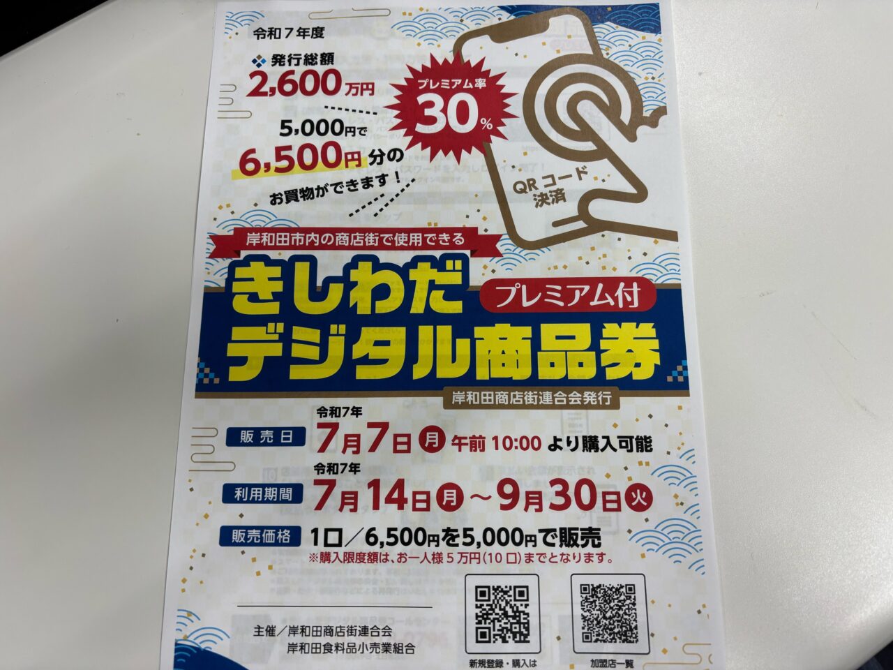 きしわだデジタル商品券チラシ